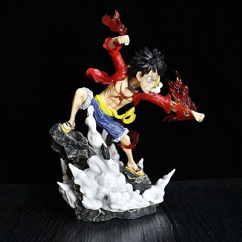 Аниме фигурка One Piece Ван Пис Luffy Мугивара Луффи с декорированной подставкой, 18см (OP 0066)