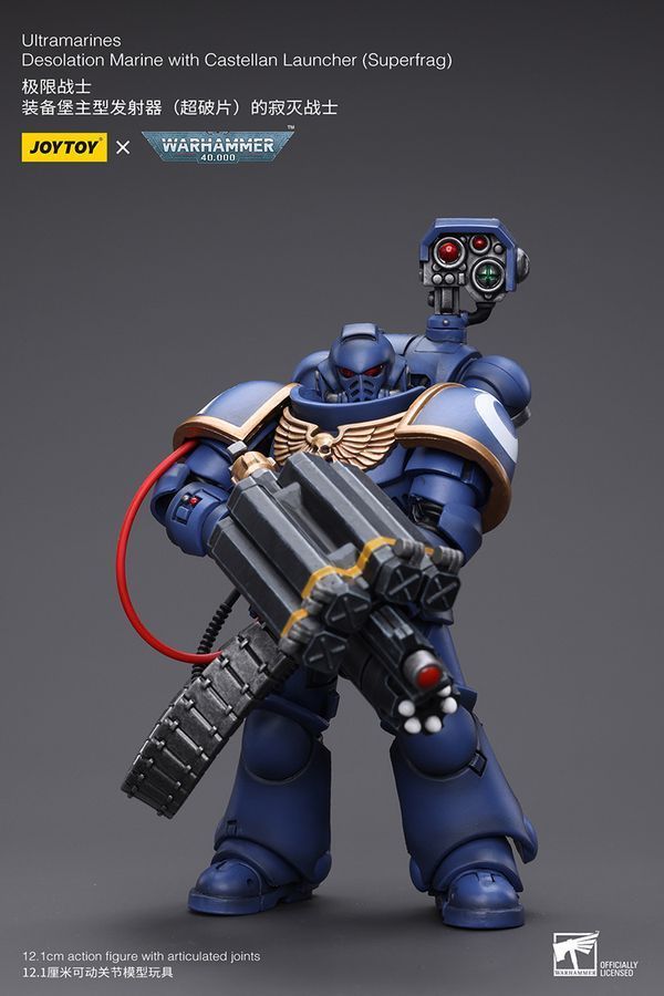 Фігурка з гри Warhammer 40k, Ультрамарини, Десантник пустелі, Суперфраг, JOYTOY, рухома, 12,1 см (WHR 0021)