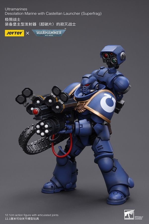 Фігурка з гри Warhammer 40k, Ультрамарини, Десантник пустелі, Суперфраг, JOYTOY, рухома, 12,1 см (WHR 0021)