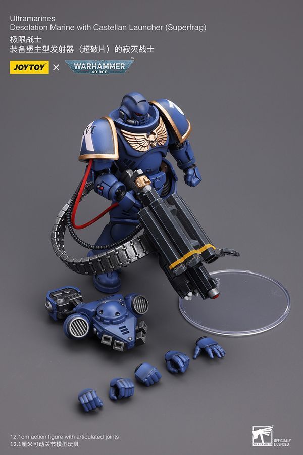 Фігурка з гри Warhammer 40k, Ультрамарини, Десантник пустелі, Суперфраг, JOYTOY, рухома, 12,1 см (WHR 0021)