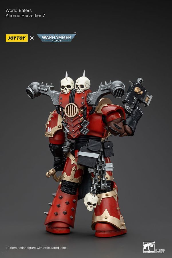 Фігурка з гри Warhammer 40k, Берсерк Пожирачі Світів Кхорн версія 7, JOYTOY, рухлива, 12,6 см (WHR 0165)