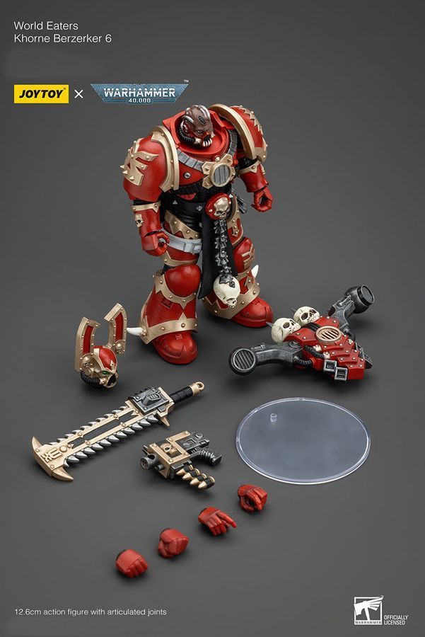 Фігурка з гри Warhammer 40k, Берсерк Пожирачі Світів Кхорн версія 7, JOYTOY, рухлива, 12,6 см (WHR 0165)