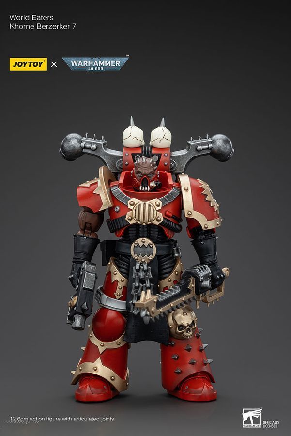 Фігурка з гри Warhammer 40k, Берсерк Пожирачі Світів Кхорн версія 7, JOYTOY, рухлива, 12,6 см (WHR 0165)