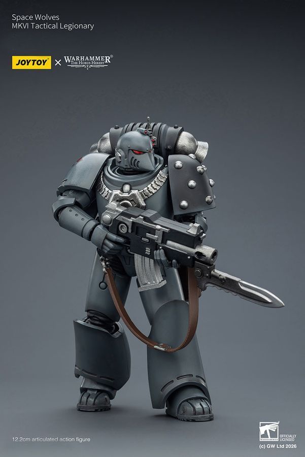 Фігурка з гри Warhammer 40k, Космічні Вовки Тактичний легіонер MKVI, JOYTOY, рухома, 12,2 см (WHR 0215)