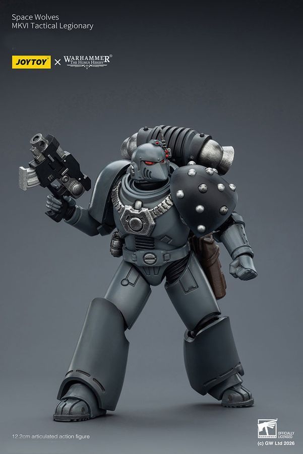 Фігурка з гри Warhammer 40k, Космічні Вовки Тактичний легіонер MKVI, JOYTOY, рухома, 12,2 см (WHR 0215)