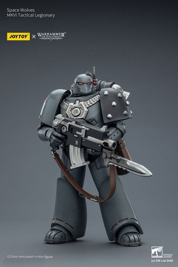 Фігурка з гри Warhammer 40k, Космічні Вовки Тактичний легіонер MKVI, JOYTOY, рухома, 12,2 см (WHR 0215)