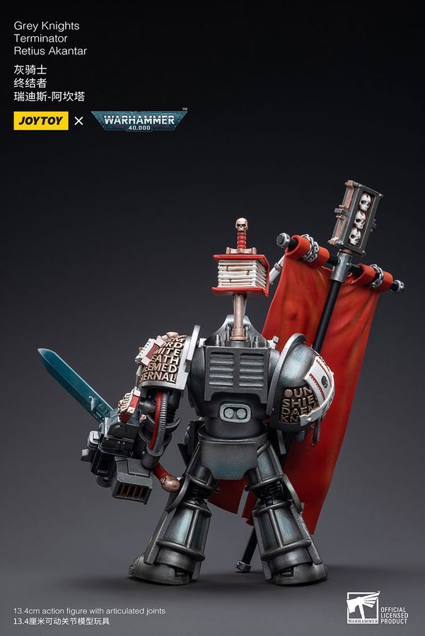 Фигурка из игры Warhammer 40k, Терминатор Серых Рыцарей Ретиус Акантар, JOYTOY, подвижная, 13,4 см (WHR 0063)