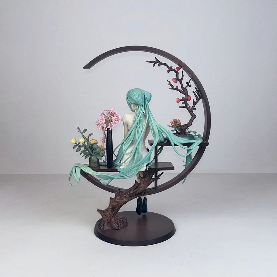 Аніме фігурка Vocaloid Вокалоїд Miku Hatsune Хацуне Міку з декорованою підставкою, 25 см (VOC 0054)