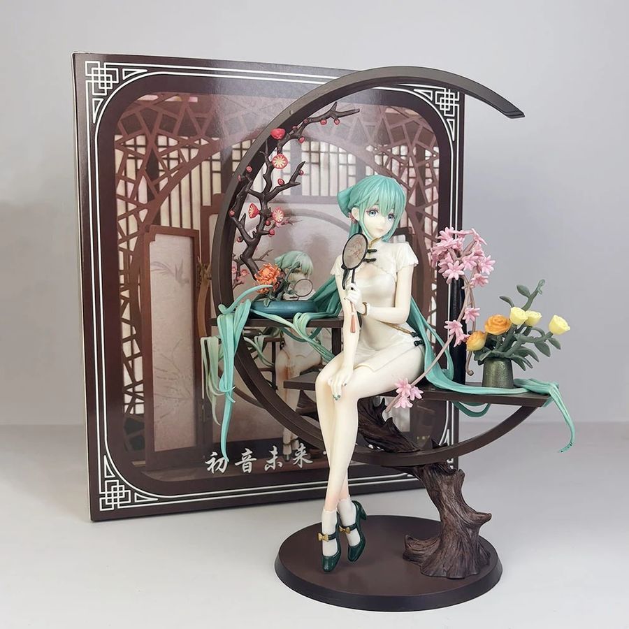 Аніме фігурка Vocaloid Вокалоїд Miku Hatsune Хацуне Міку з декорованою підставкою, 25 см (VOC 0054)